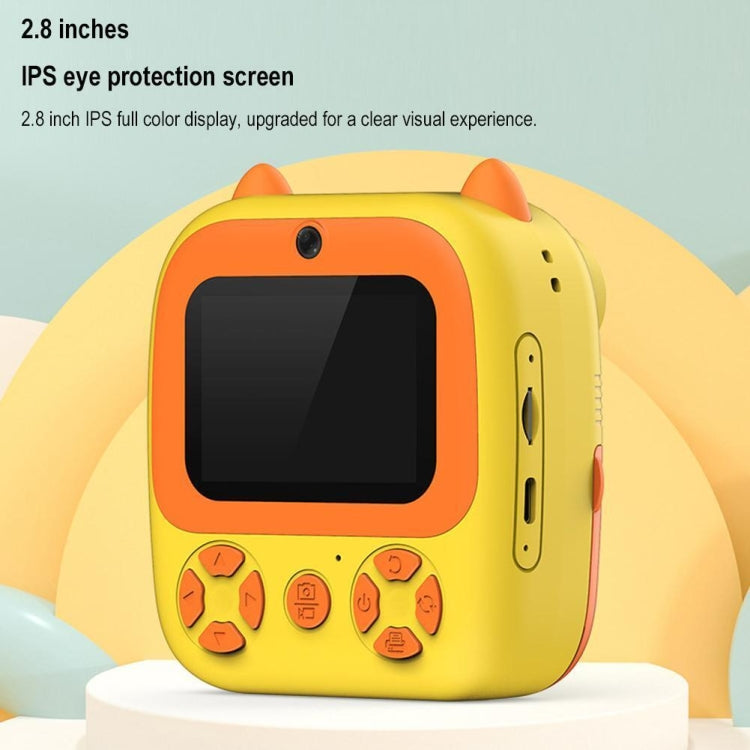 1080P Instant Print Camera 2.8-inch IPS Screen Front and Rear Dual Lens Kids Camera, Pink, Yellow, Blue, Pink+32G Card, Yellow+32G Card, Blue+32G Card 1080P Instant Print Camera 2.8-inch IPS Screen Front and Rear Dual Lens Kids Camera, Pink, Yellow, Blue, Pink+32G Card, Yellow+32G Card, Blue+32G Card